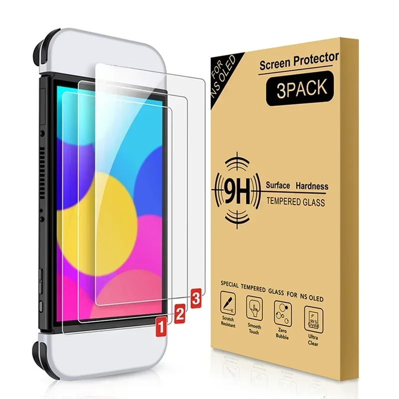 Pre Nintendo Switch OLED LILT Temperted Glass Screel Ochranca 9H Tvrdosť sklo pre Nintendos Switch Lite Nintend Screen Film Nový