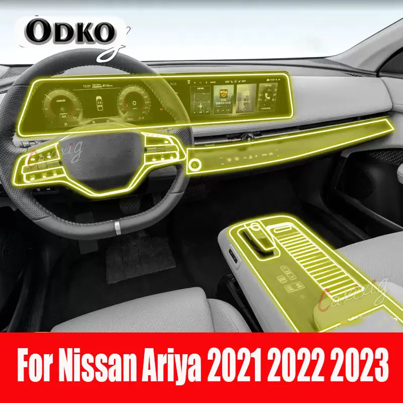 Pre Nissan Ariya 2021-2023 Stredová slaná obrazovka TPU Protect Film Scratch Film Automatické interiérové ​​nálepky Príslušenstvo