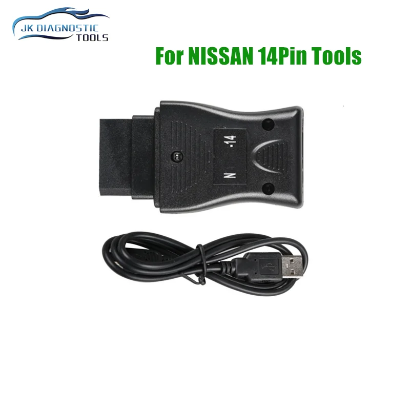 Pre Nissan Consult 14pin Diagnostický nástroj USB Interface OBD Chachový kód káblový nástroj pre konzultáciu 14 Konektorový adaptér skenera