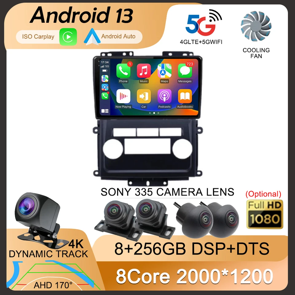 Pre Nissan Frontier 2009-2012 pre Nissan Xterra 2 N50 2008-2015 Android 14 CarPlay Car Radio Multimedia Player Navigation Stereo