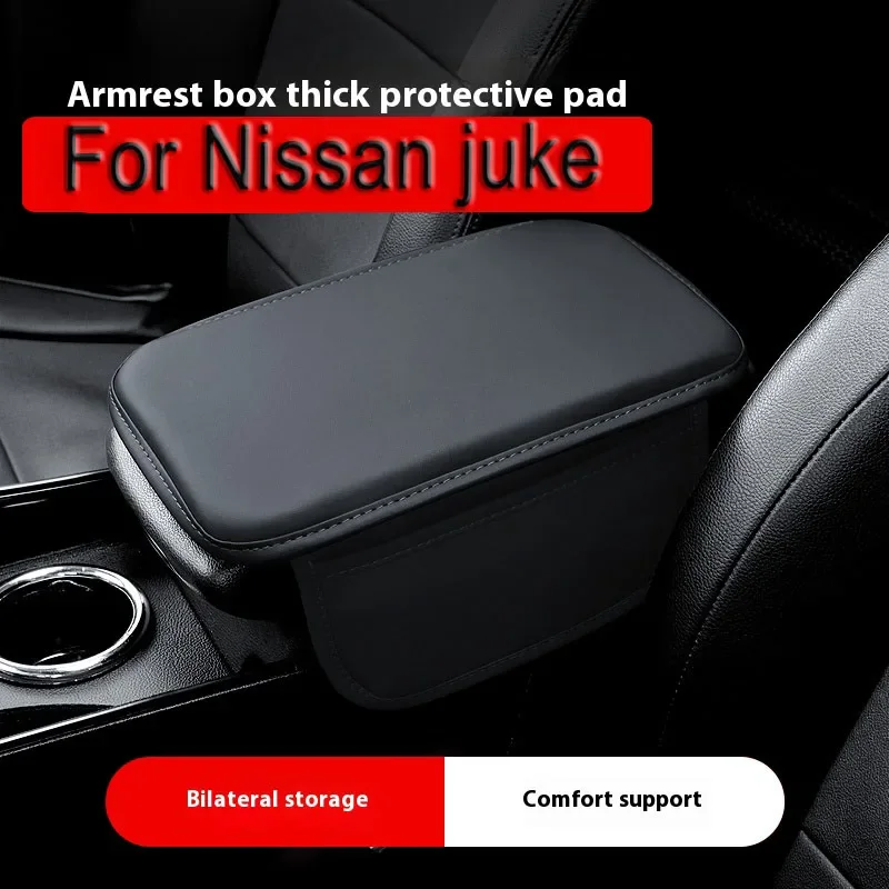 Pre Nissan Juke Qashqai J10 J11 Tiida CAR Interiérové ​​príslušenstvo lakťová lakťová lakťová lakťová krabica Zvýšenie podložky Storage Bag Center Console Cover Cover