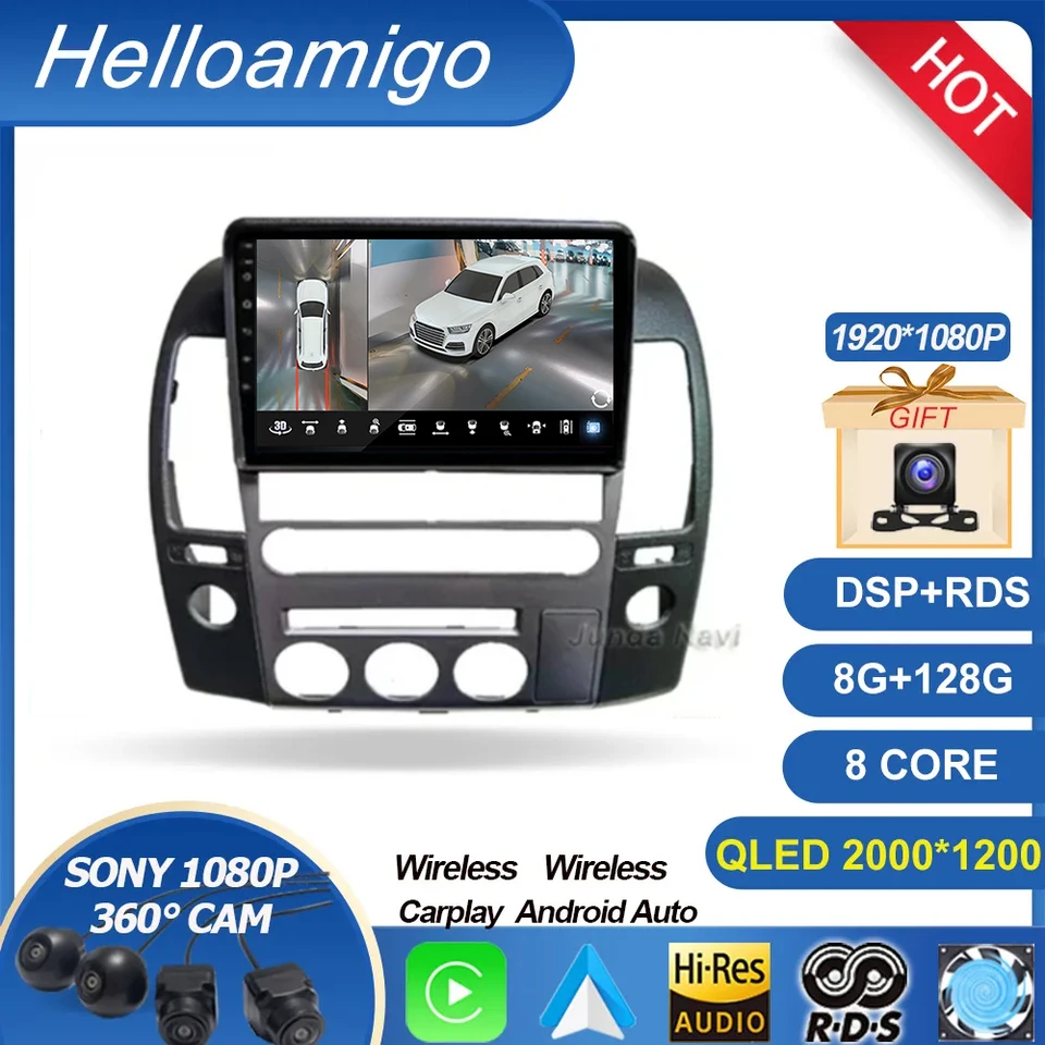 Pre Nissan Pathfinder Narara 2004-2014 9 palcov Android 14 Car Radio Android Multimedia Player Stereo GPS navigácia 4G 2 DIN