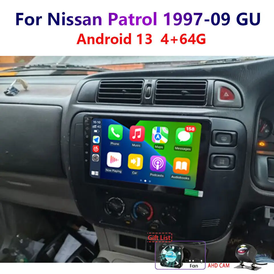 Pre Nissan Patrol 1997-09 GU 4-64G Android 13 Wireless Carplay Car Stereo Radio GPS WiFi