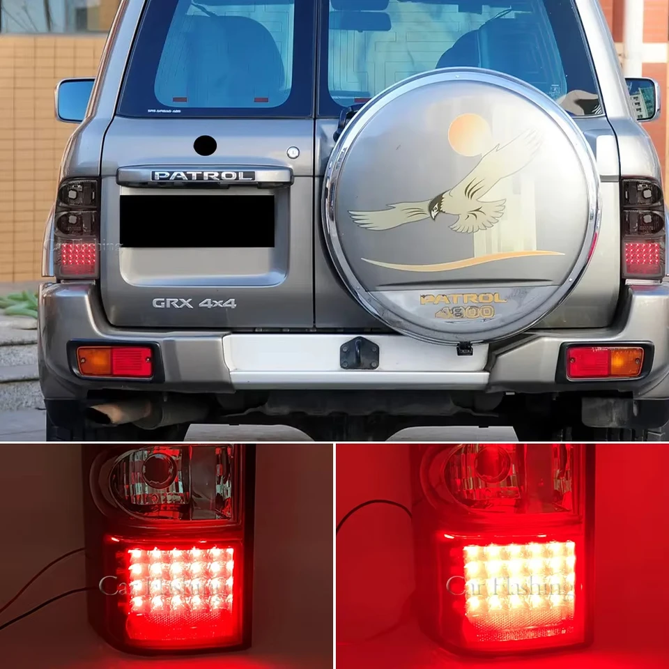 Pre Nissan Patrol Y61 1997 1998 1999 2000 2001 2002 2003 2004 LED zadné zadné zadné svetlo zastávka brzdová lampa FOG LAMP CAR