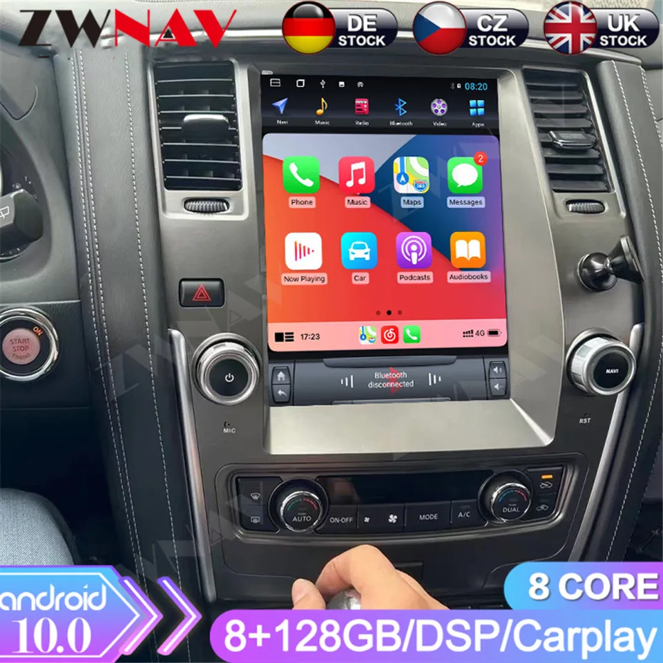 Pre Nissan Patrol Y62 2010-2020 Tesla Vertikálne IPS HD Screen PX6 Android Car Auto Radio Radio Player GPS navigačná hlava CARPLAY