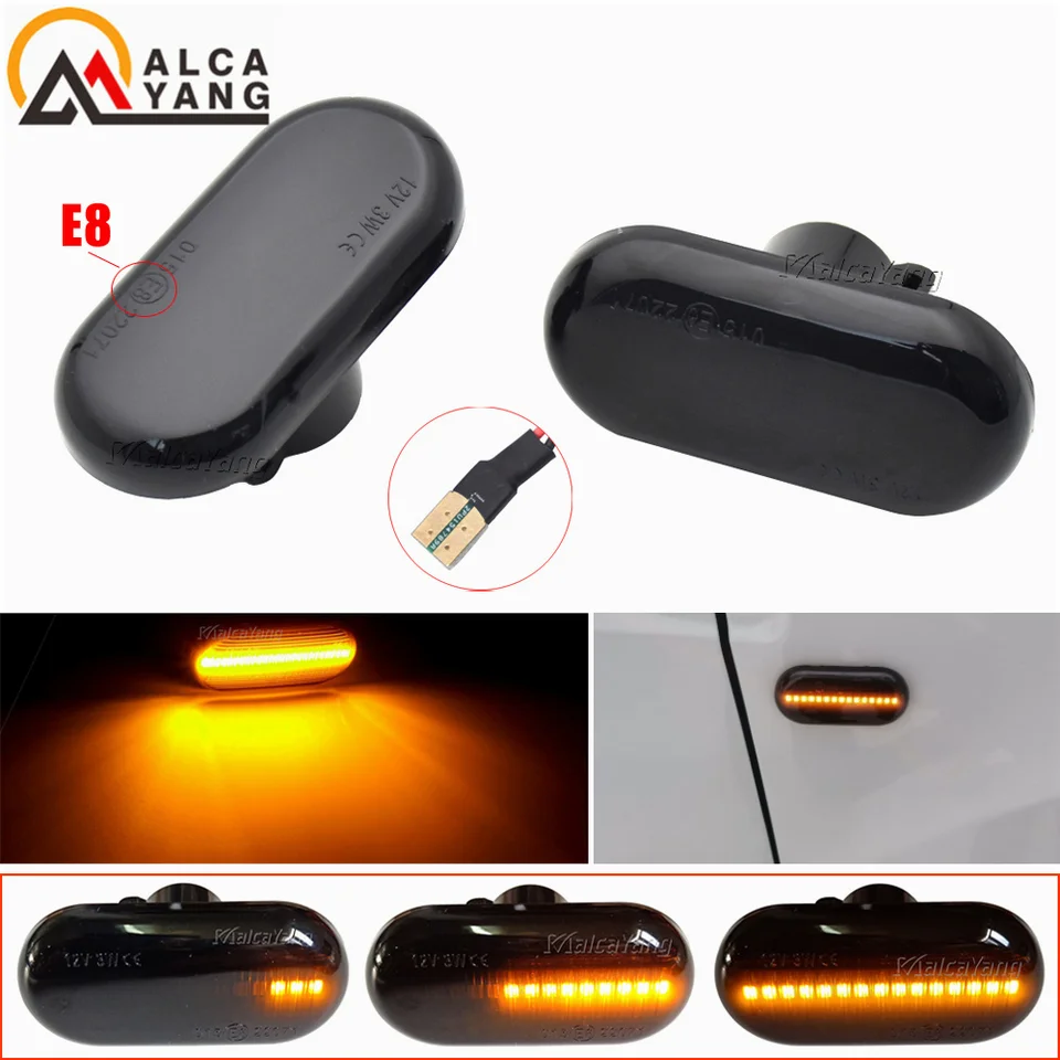 Pre Nissan Primastar Opel Vivaro Renault Megane Ercedes-Benz Smart Dacia Dynamic LED Blinker Side Marker Turn Signál Light Light Light Light
