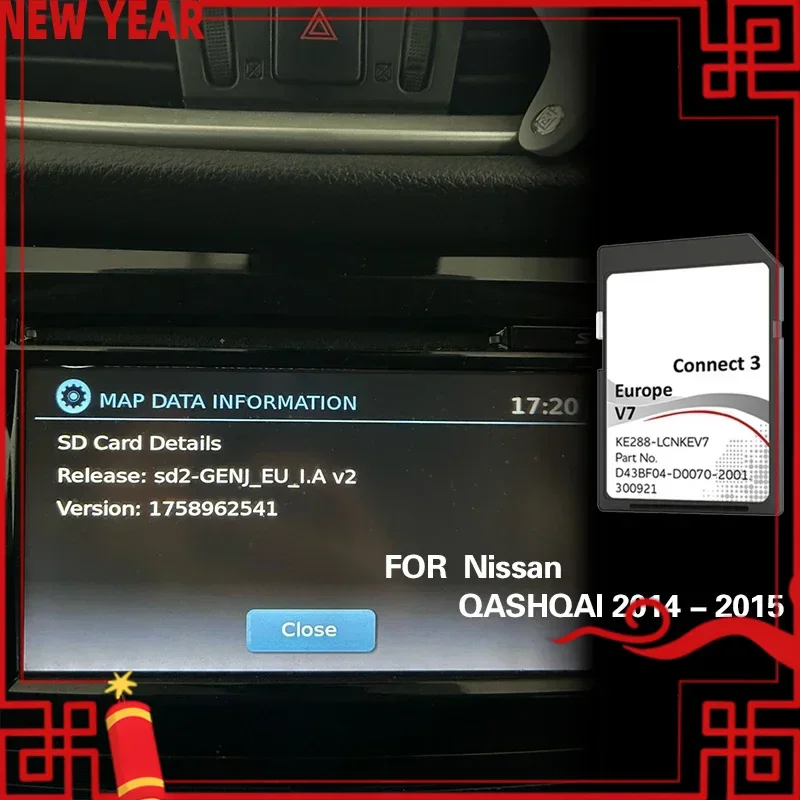 pre Nissan Qashqai 2014 2015 navigačná mapa SD 16 GB Španielsko Švédsko Švédske morčacie sa sedlo