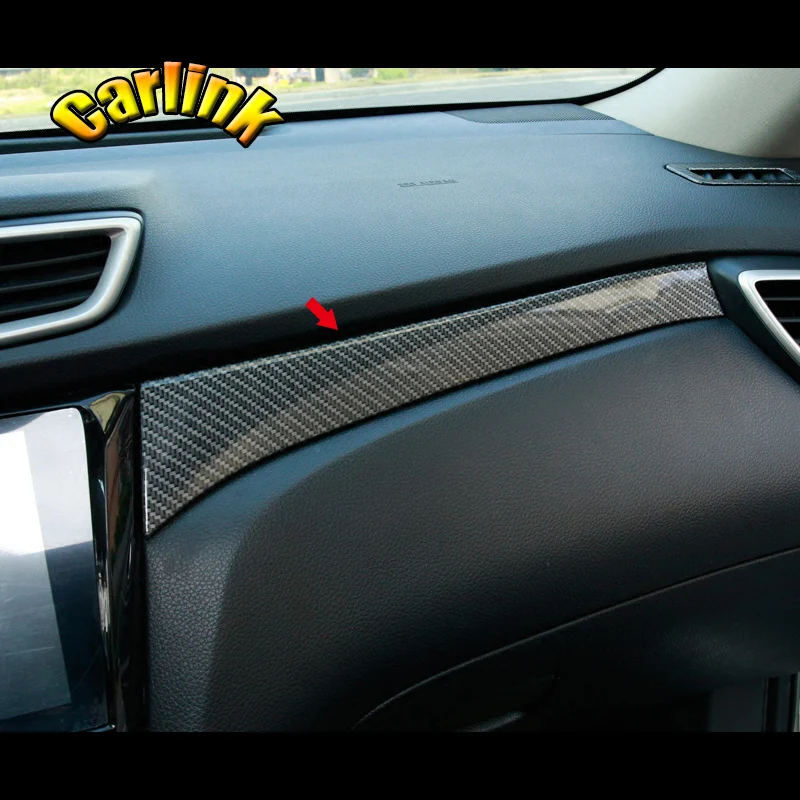 Pre Nissan Qashqai J11 X-Trail T32 2014-2018 ABS Matte/Conber Fiber Center Panel Panel Panel Cover Tink Accessories 1ks
