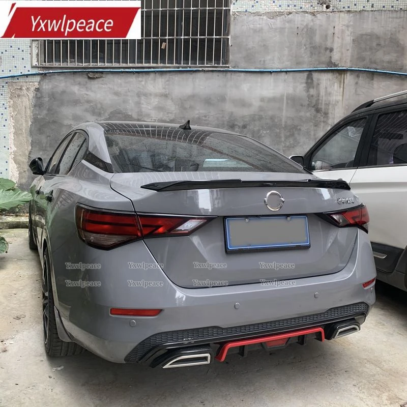 Pre Nissan Sentra Sylphy 2020 2021 ABS Material Material CAR CAR Color Color Color Zadný kufrový spoiler SPOJET Body