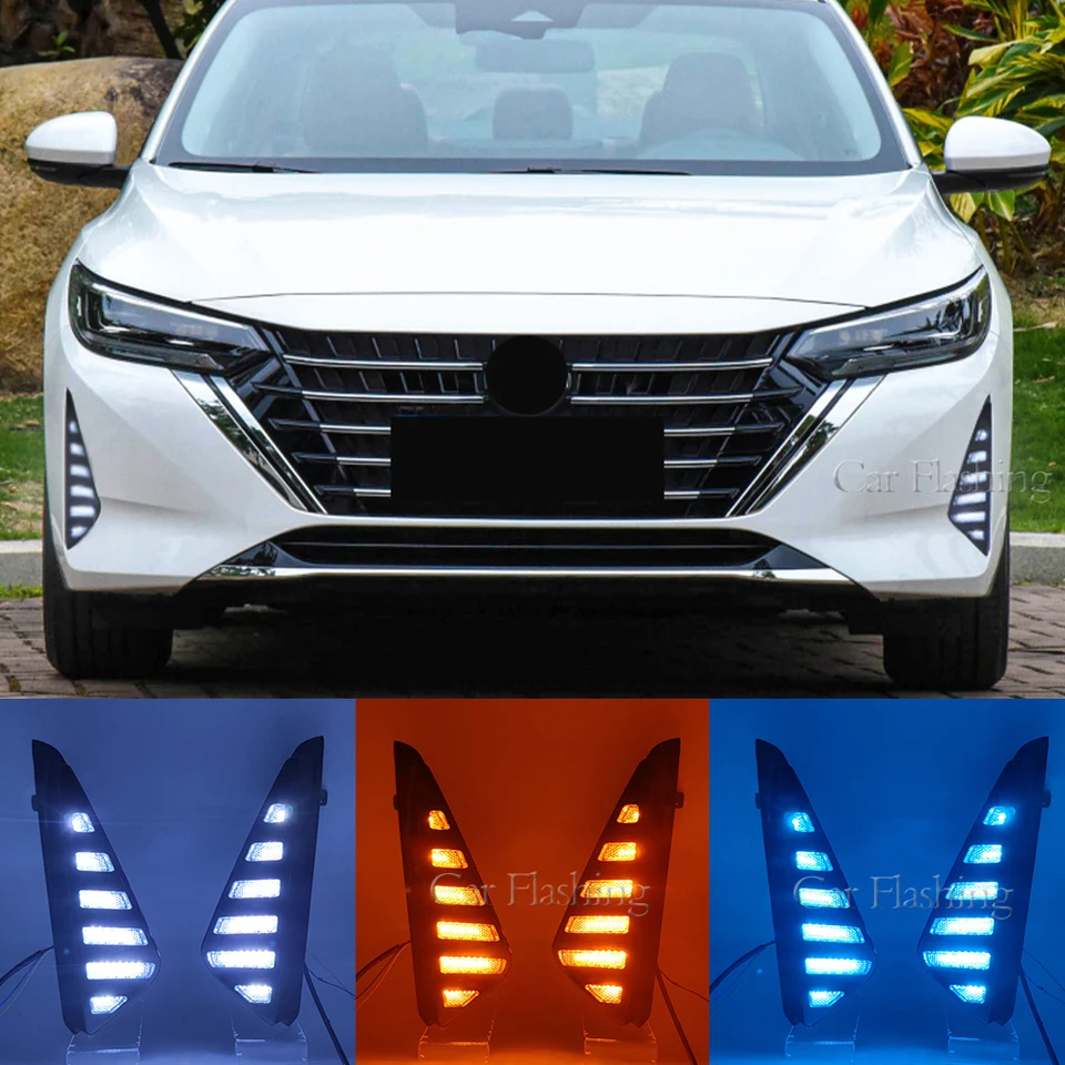Pre Nissan Sentra Sylphy 2023 2024 Denné svetlá LED DRL Turn Drl Signálna hmlová lampa Cover Denné svetlá