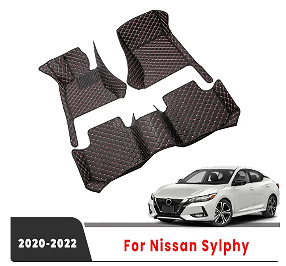 Pre Nissan Sylphy Sentra 2023 2022 2021 2020 Interiérové ​​príslušenstvo Vlastné koberce Waterproof Covers Foots Cooting LHD CAR podlahové rohože