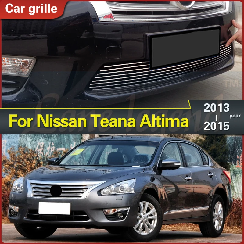 Pre Nissan Teana Altima 2013-2015 Vysokej kvality z nehrdzavejúcej ocele predný spodný grilový kryt mriežky TREST Cover Styling Body Kit