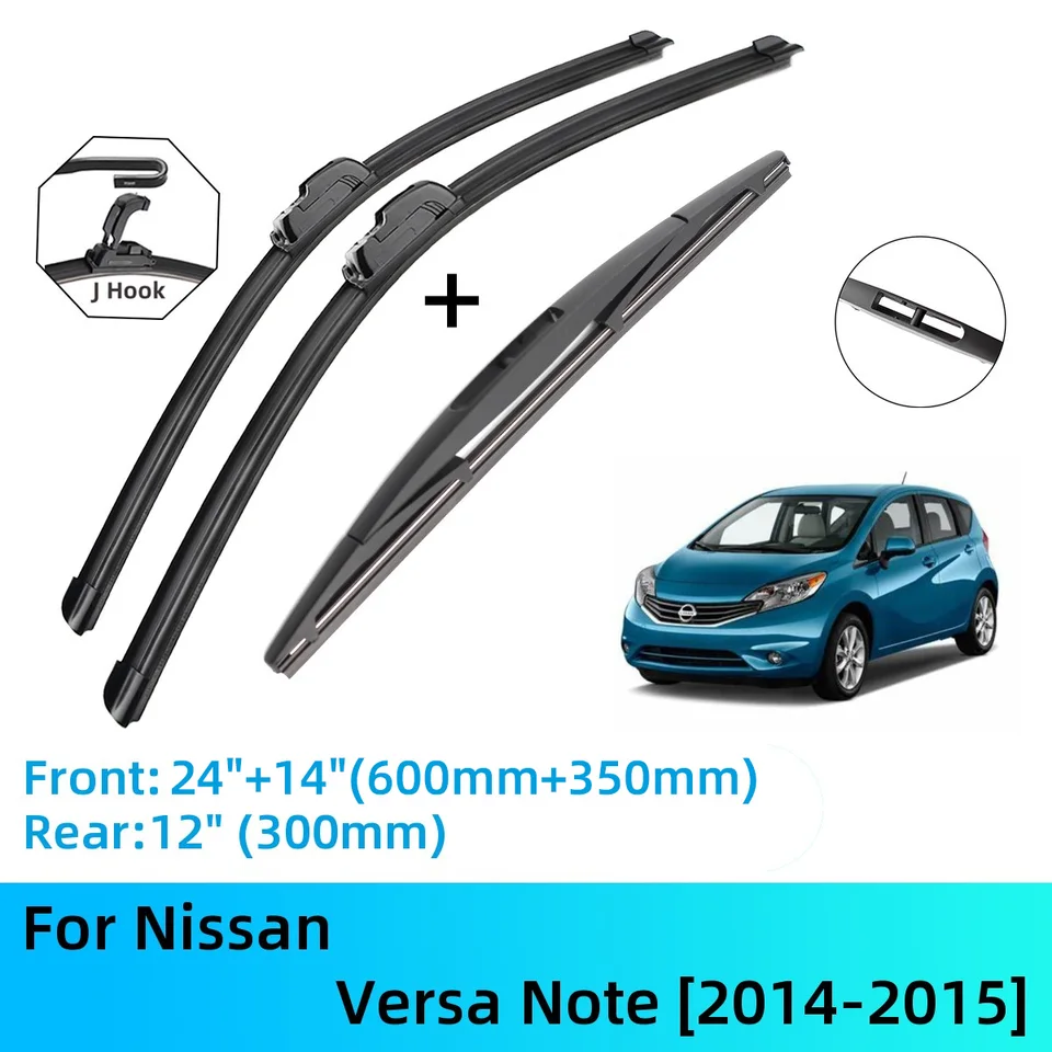 Pre nissan versa poznámka predné zadné stieračské čepele kefy kefy Cutter Accessories Jes Hook 2014-2015 2014 2015