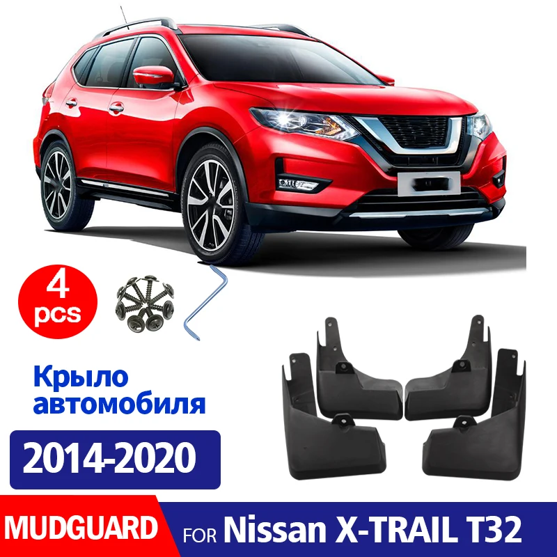 Pre Nissan X -Trail T32 2014 2015 2016 - 2020 Mudguard Fender Bud bahenné chrániče Splash Mudflaps Auto Príslušenstvo predné zadné zadné 4ks