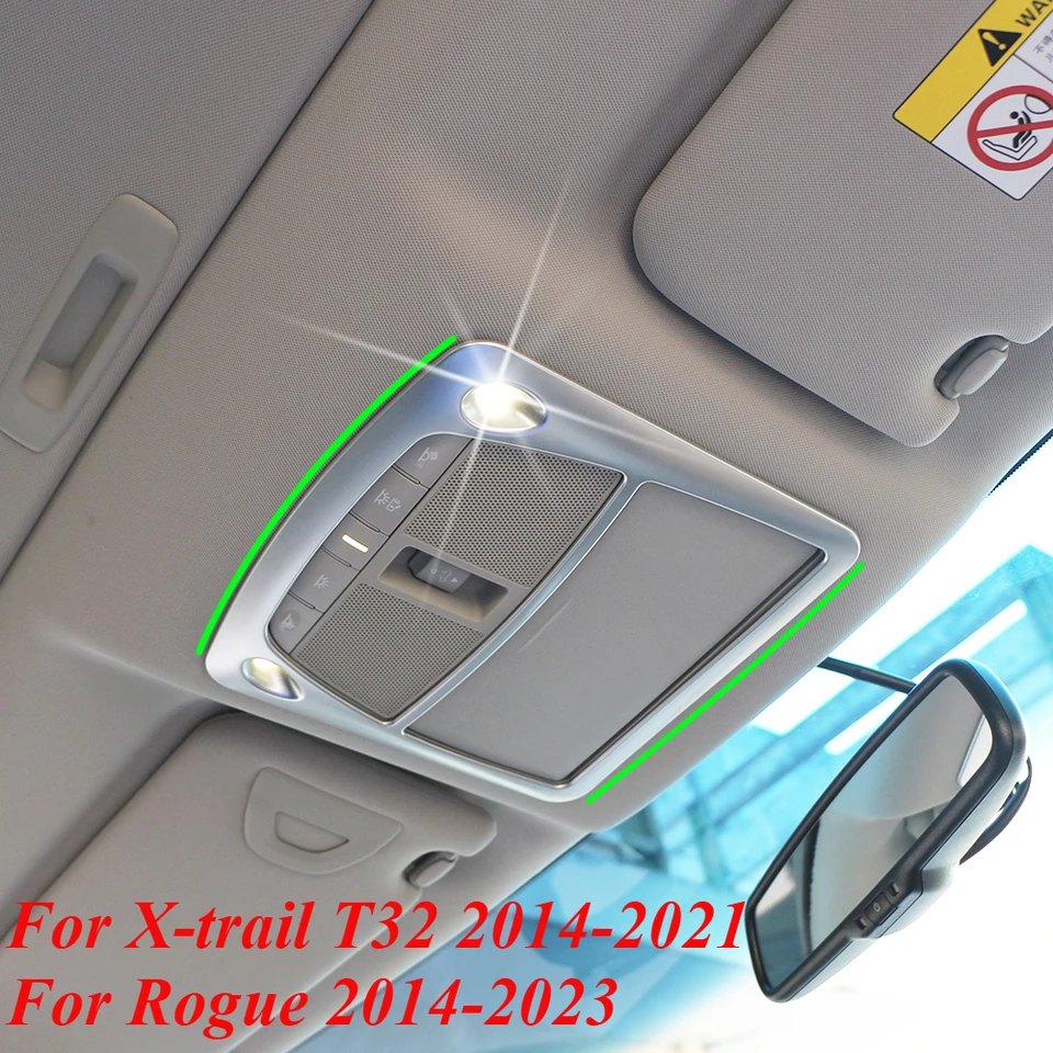 Pre Nissan X-Trail XTrail T32 14-21 Rogue 2014-2023 Čítanie Light Cover Decanrative Frame Trim Sticker Car ABS Inter
