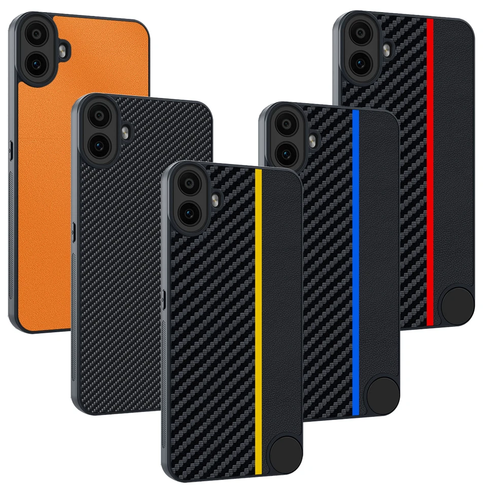 Pre nič CMF telefón 1 Anti-Shock Carbon Fiber Rugger Armor, puzdro na tvrdý zadný chrbát PC Soft Edge Puzdro pre nič CMF Phone1