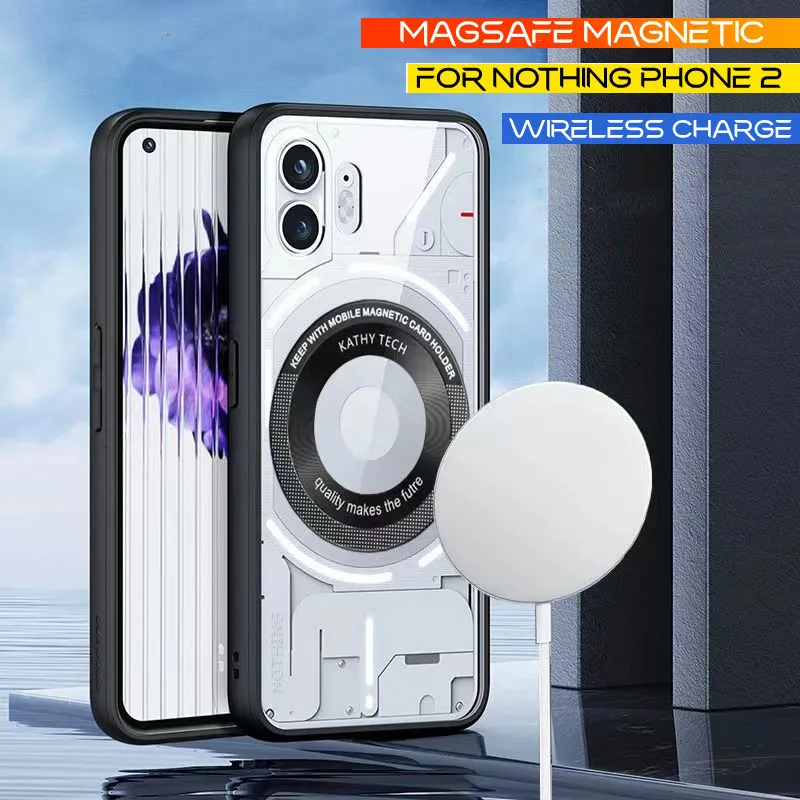 Pre nič telefón 2 MAGSAFE Magnetic Acryl Transparent Shock -odolné voči telefónom pre nič