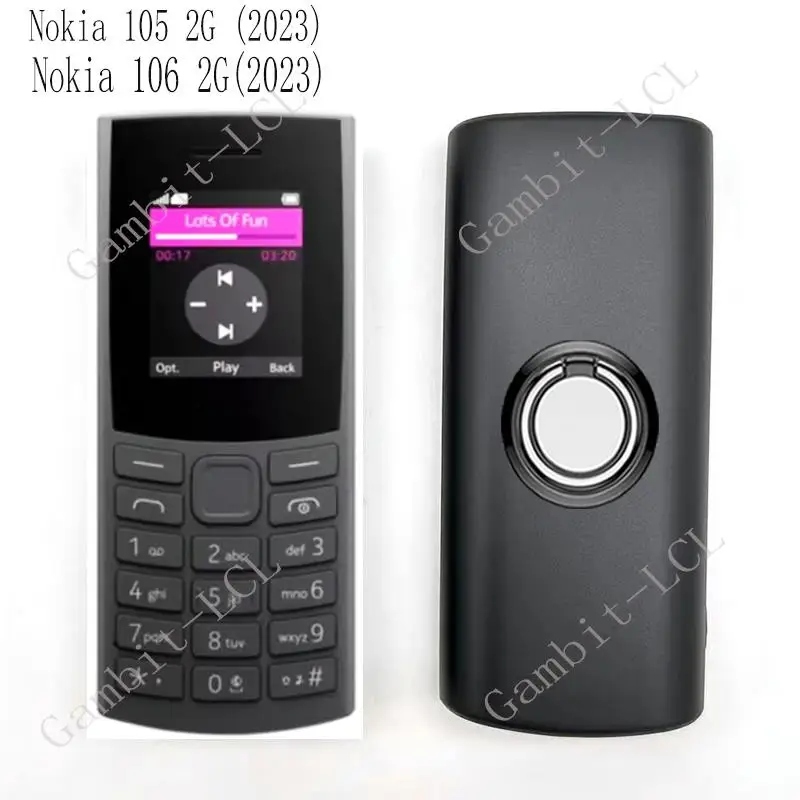 Pre Nokia 105 106 2G 2023 Nokia105 Nokia106 TA-1553 zadný držiak držiaka držiaka telefónu Smartphone TPU Soft Silikone Cover