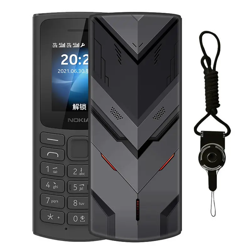 Pre Nokia 105 4G 2021 puzdro HD maľované TPU Slim Soft Silikone zadný kryt pre Nokia 105 4G Shell TA-1388