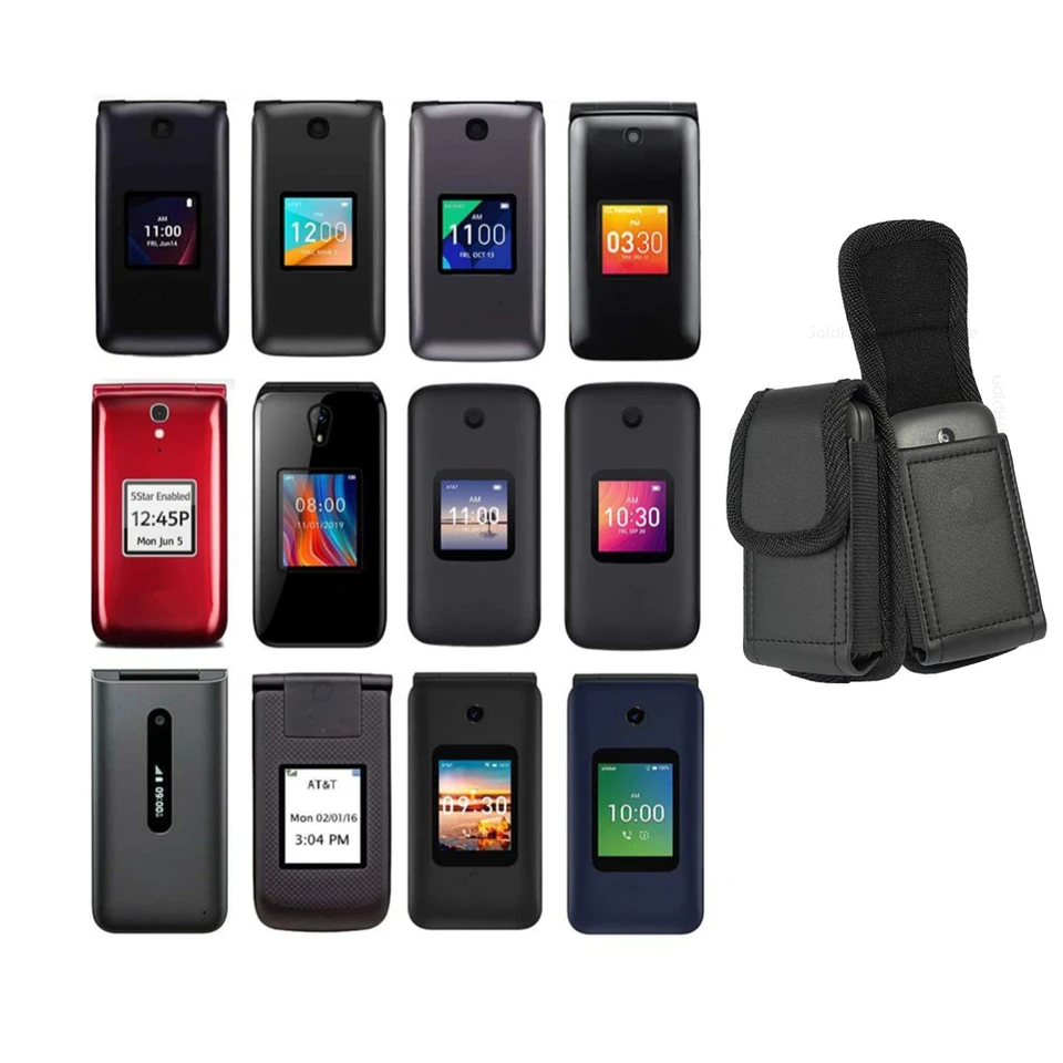 Pre Nokia 2760 2720 Flip Leather Case Panet Phone pre Alcatel Go Flip V/4/3flip Belt Clip Bag pás