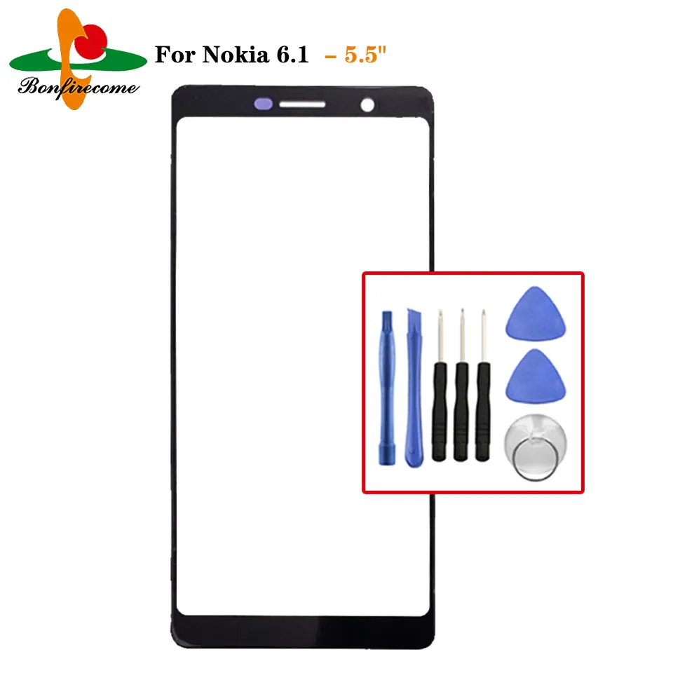 Pre Nokia 6.1 LCD na výmenu vonkajších šošoviek na prednú dotykovú obrazovku LCD
