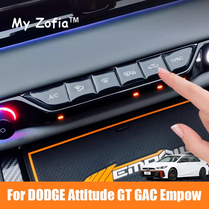 Pre nový Dodge Attitude GT GAC EMPOW 2024 2025 Auto Ochranný film Central Control Shift Tlačidlo Tlačidlo Tlačidlo Tlačidlo