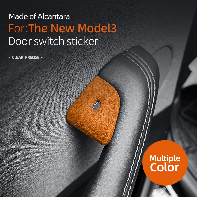 Pre nový Tesla Model 3 Highland 2024 Dverový spínač Panel Panel Panel Alcantara Suede CAR STRECERS STRECERS DECORÁCIA STKY PRÍSLUŠENSTVO