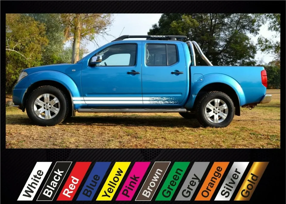 Pre nálepky X2 Nissan Navara Graphics Side Stiapka nálepky #11