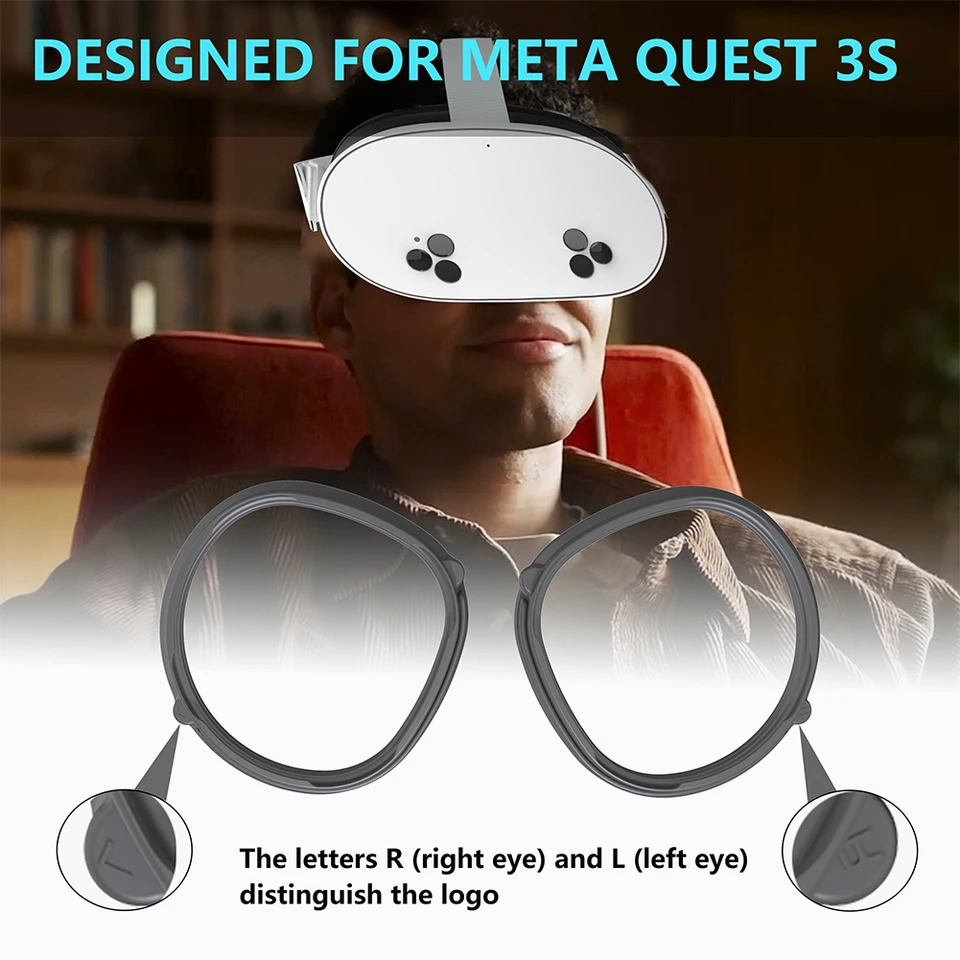 Pre okuliare Meta Quest 3s VR okuliare Gular Protector Protector Anti-Scratch VR Zrkadlo Zrkadlo Zrkadlo Magnetické prevencie okuliarov pred poškriabaním