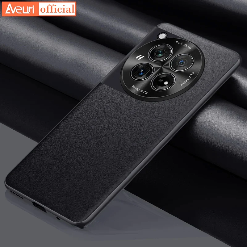Pre OnePlus 12 5G One Plus12 Coque Luxury PU kožený puzdro pre OnePlus 12 Zadný kryt matný nárazový odolný voči úplnému ochrannému puzdru