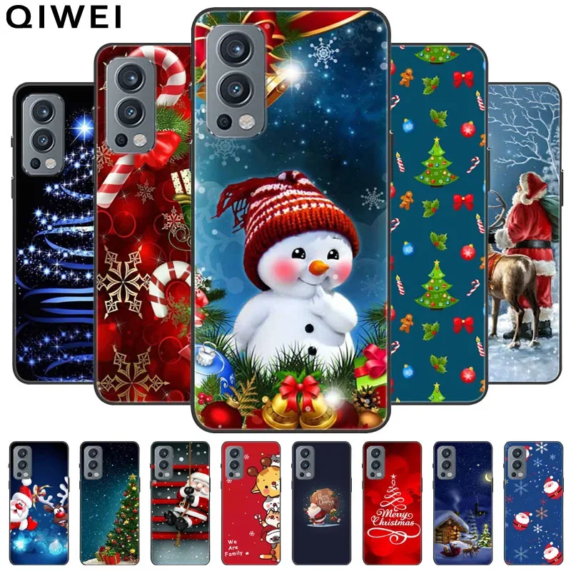 Pre OnePlus Nord 2 2T 5G puzdro vianočné mäkké TPU Silikónový kryt pre jeden plus 10 Pro 7 7t 6t 3 3T 5 5t Shells Funda 1+ Nord2