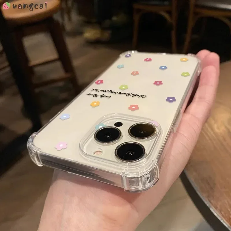 Pre OnePlus Nord CE4 CE3 CE 4 3 2 LITE 2T ITEL VISION 3 Turbo 1 Pro Plus Plus telefón Kórejský štýl Roztomilé kvety Čistý mäkký obal