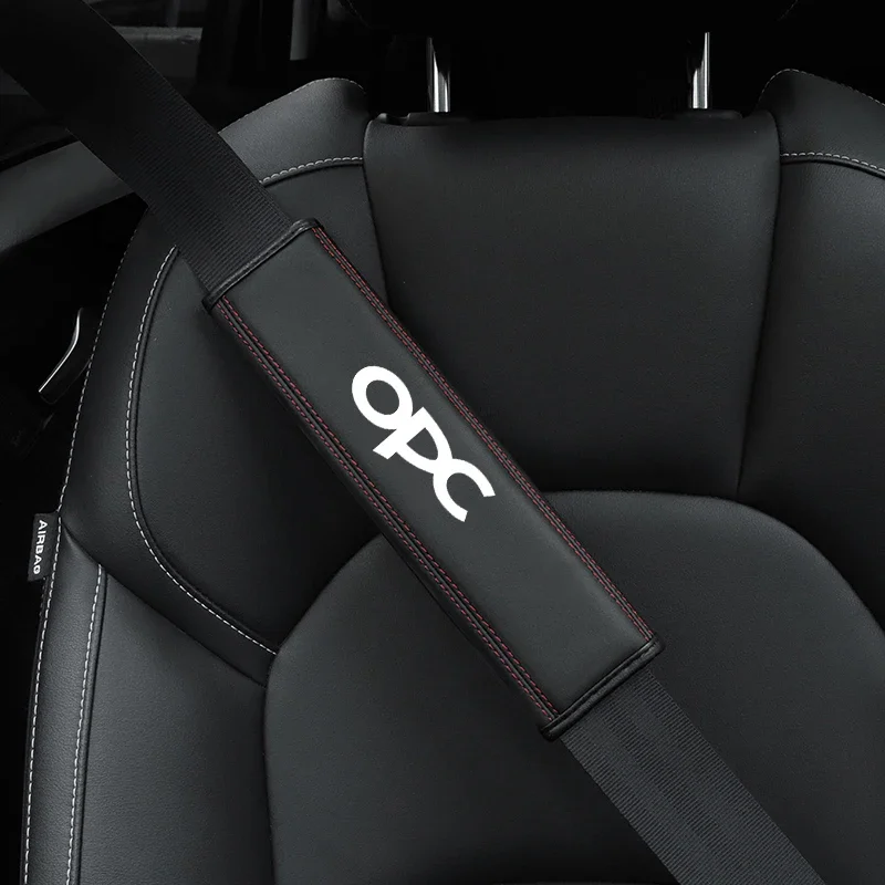 Pre Opel OPC Astra HGJ insignia Mokka Zaf 1pc Cowhide Car Interiérový bezpečnostný pásový kryt pre Opel OPC Automatické príslušenstvo