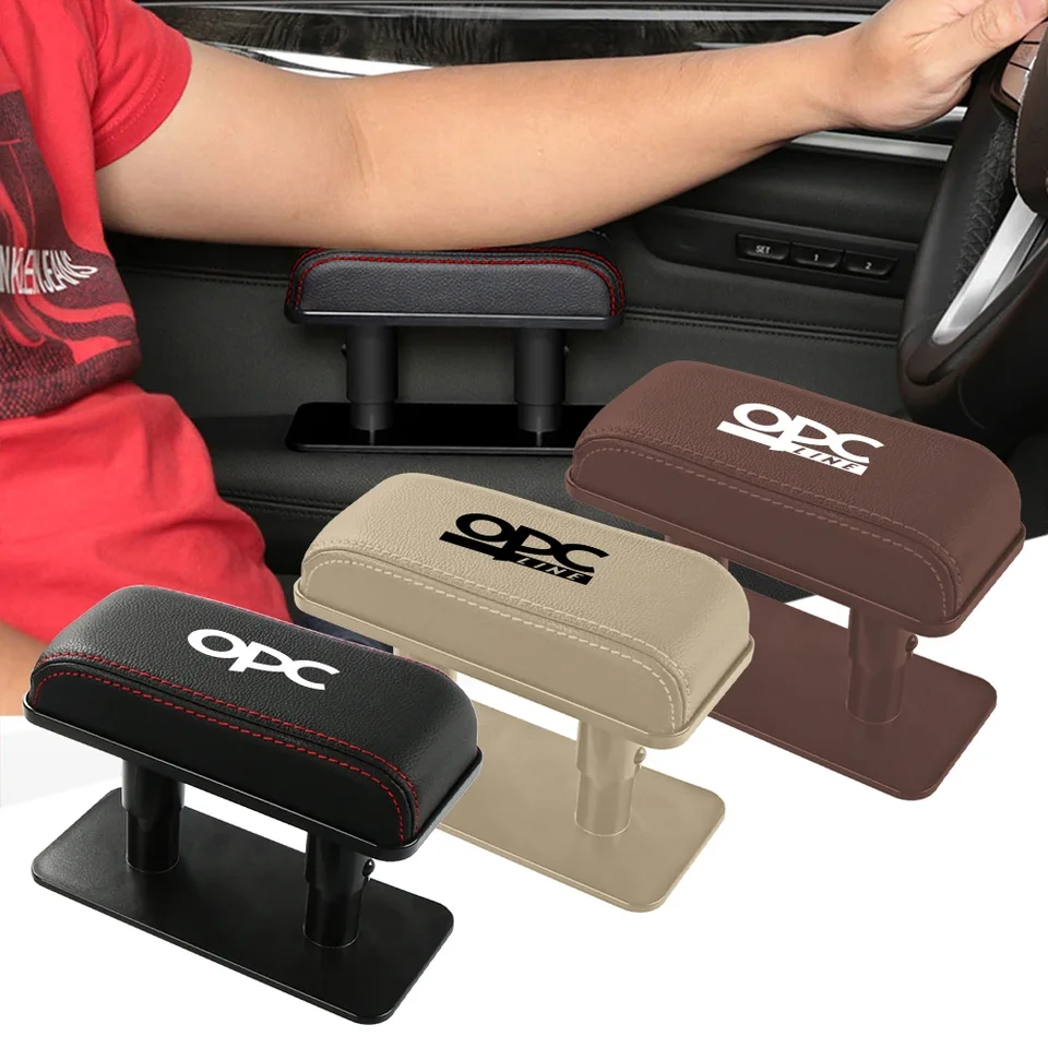Pre Opel OPC Line Astra Ghjkf Corsa D Zafira B Pu Kožené dvere automobilu Ergonomické lakťové opierky Zvyšujúce podpešné lakťové odpočinok
