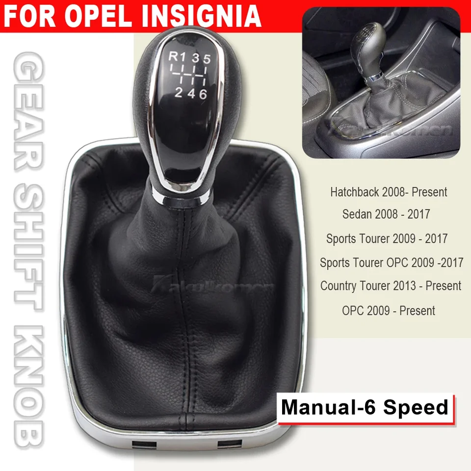 Pre Opel Vauxhall Insignia 6 Speed ​​Car Gear Shift Gomb Leaver Stick Gaitor Boot Cover 2008 2009 2010 2012 2012 2013 2014 -2017