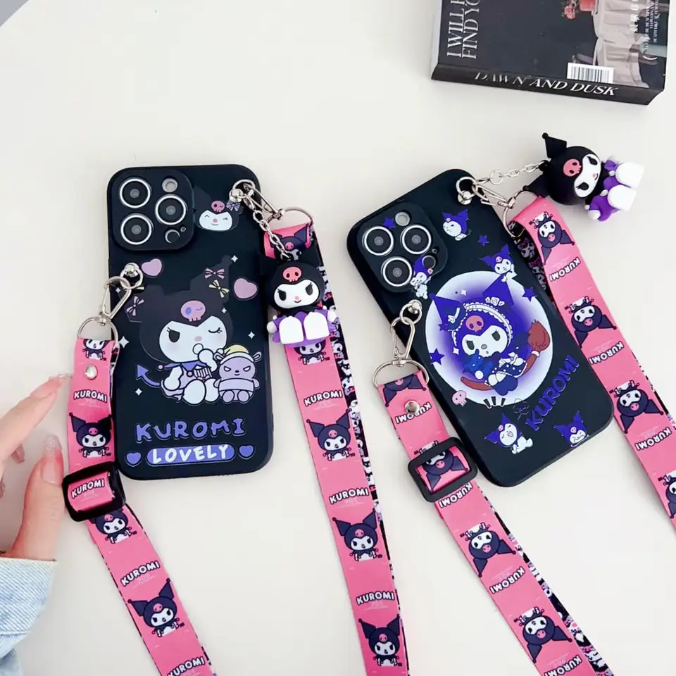 Pre OPPO A15 A94 A54 A55 A53 A74 A96 A57 A17 A58 A78 Realme C55 C53 C35 C30 C21Y C11 KUROMI PASE s držiakom