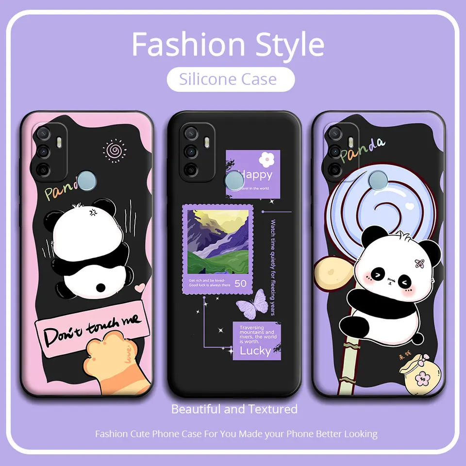 Pre OPPO A31 A32 A73 2020 puzdro roztomilý Panda Soft Silicon Pariele Puzdro pre OPPO A53 A53S 2020 Chráňte kryt kresleného krytu nárazu