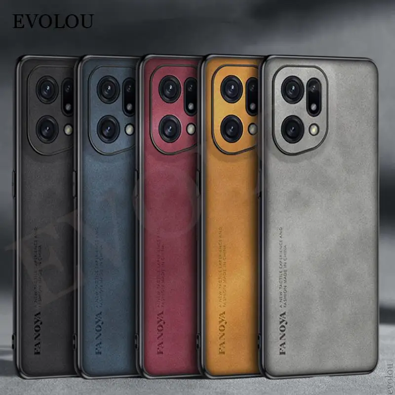 Pre Oppo Find X5 Pro Case Luxury Sheepskin Kožený silikónový nárazový kryt nárazníka pre Oppo Nájdite x5 x3 lite x3neo x7ultra škrupinu