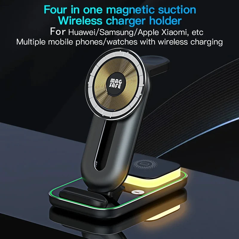 Pre Oppo Finid X5finid Nace 2 3 v 1 bezdrôtové nabíjanie Dock rýchla bezdrôtová nabíjačka Stand Night Light