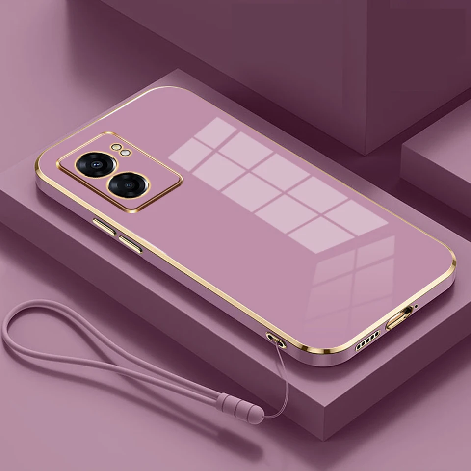 Pre OPPO Nájdite X5 Lite Case Oppo Find X5 Lite telefón Case Reno7 5G Luxusný štvorcový pokovovanie nárazu odolného Silikónu CPH2371 Zadný kryt
