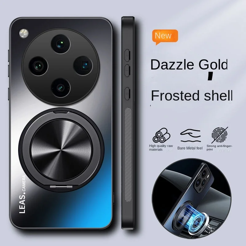 Pre OPPO Nájdite X8 Pro Case Hard Matte s kruhovým stojanom Magnetický ochranný kryt zadného krytu pre nájdenie x8 x7 x6 x5 Pro x7 ultra škrupina
