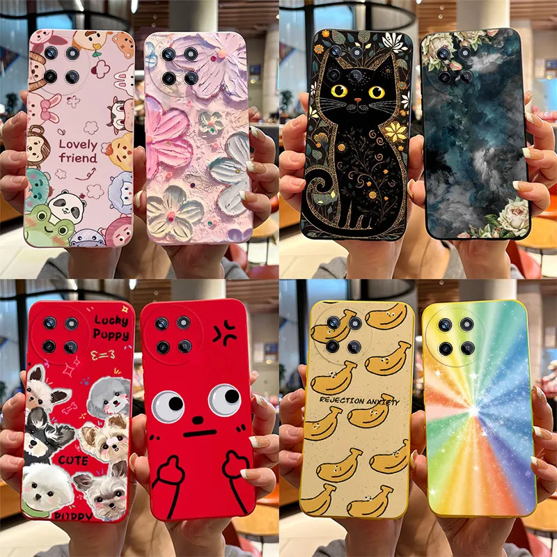 Pre Oppo Realme 11 4G Pase telefónu roztomilé mačacie karikatúra vtipné psie škrupina mäkká silikónová ochrana zadný kryt pre Realme11 RMX3636 Funda