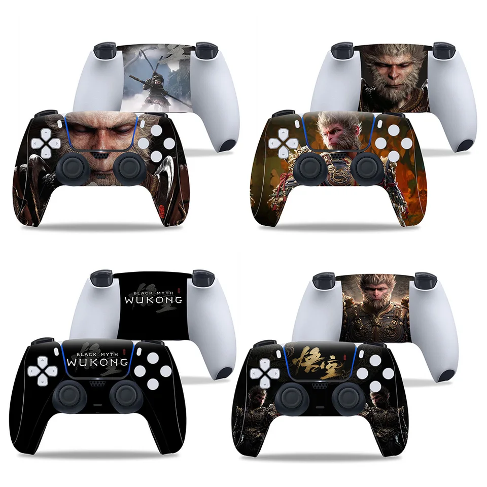 Pre ovládač PS5 Black Mýtus Wukong Skin Sticker Anti-Slip Vinyl Wukong Stumpery for PlayStation 5 Controller Decal Adsessory