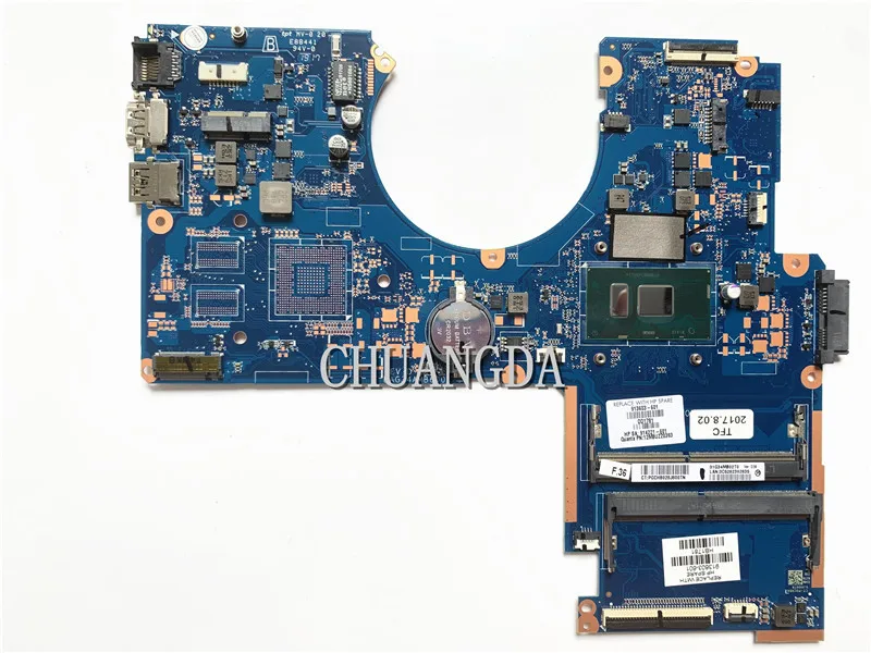 Pre pavilón HP 15-AU TPN-Q172 G34A LAPTOP FOCOBP 913603-601 S SR2ZWI3-7100U SR2ZW DAG34AMB6D0 DDR4 Testovaný