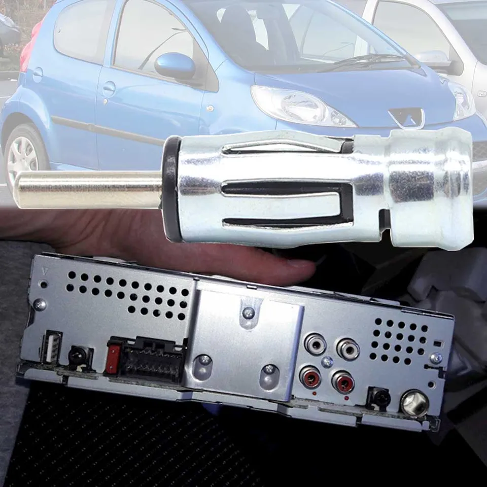 Pre Peugeot 107 2005 - 2013 2014 Toyota Aygo Car Radio Stereo ISO to Din Male Male Aerial Anténa Káblové káblové adaptér Pluž