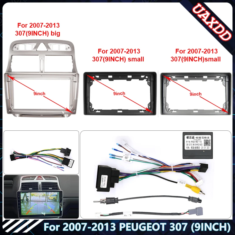 Pre Peugeot 2007-2013 307 (9inch) Car Android Stereo Audio Screen Multimedia Video Player Player Player Frame káble postroj