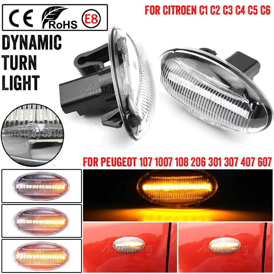 Pre Peugeot 206 307 407 Partner Citroen Expert Citroen Berlingo XSara Elysee Jumpy C3 C5 LED STRANA LIGRE LIGRE LAMP LAMP