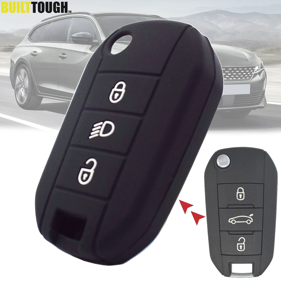 Pre Peugeot 208 301 308 508 3008 5008 2012 2013 2014 2015 Silikónový kľúče kľúča kruhový reťazový kryt držiak puzdro Ochrana automatické diely