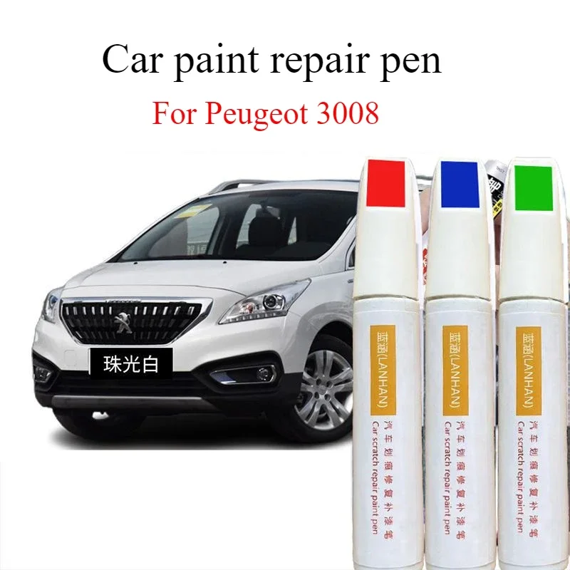 Pre peugeot 3008 Pero s farbami Perlescent biely dažďový prales hnedé škrabance artefakt uhlíkový kryštál čierne škvrny pero pero
