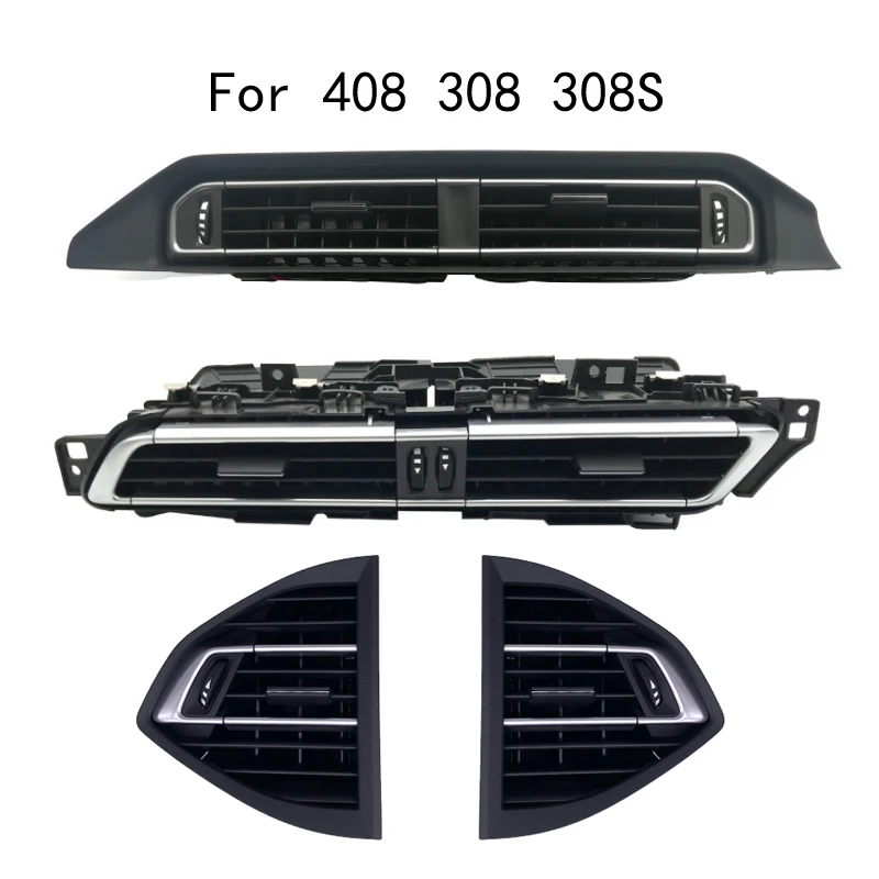 Pre Peugeot 308 308S 408 Predný prístrojový panel klimatizačného vzduchu, ľavá a pravá výstupná výstupná doska na stredné vzduchové lopatky
